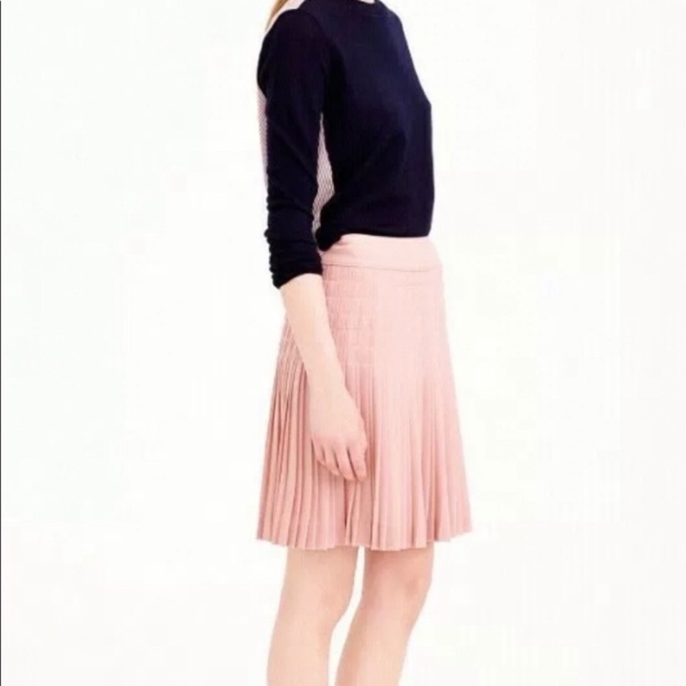 J.Crew Pleated Lattice Skirt in Navy - Picture 4 of 11